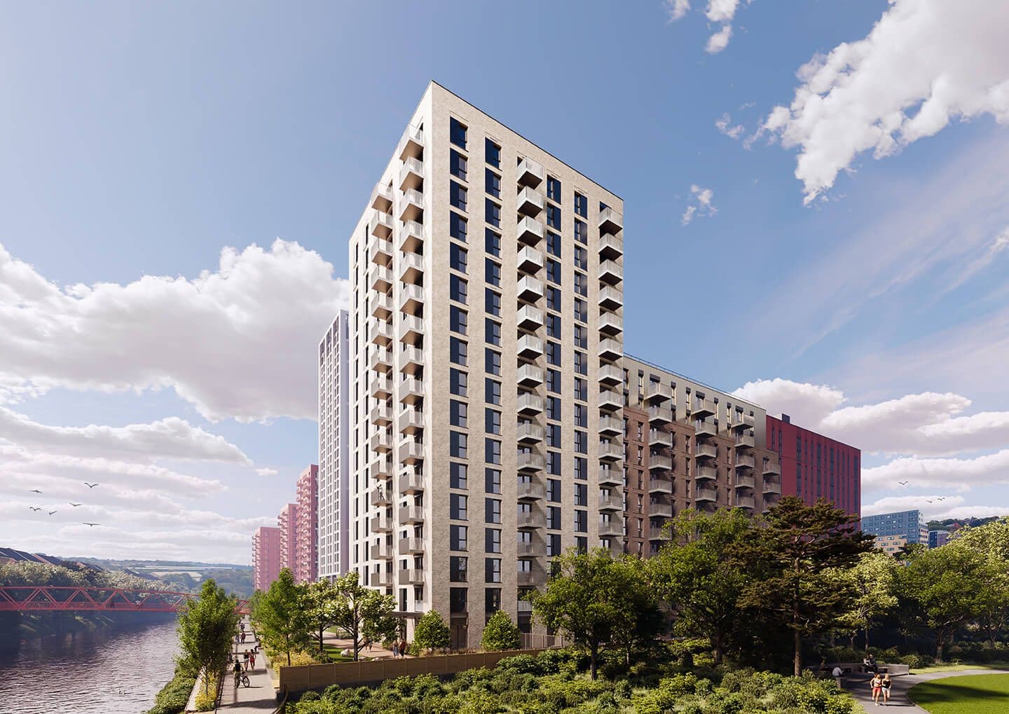 CGI image of the Opal building at Dyecoats, Leeds