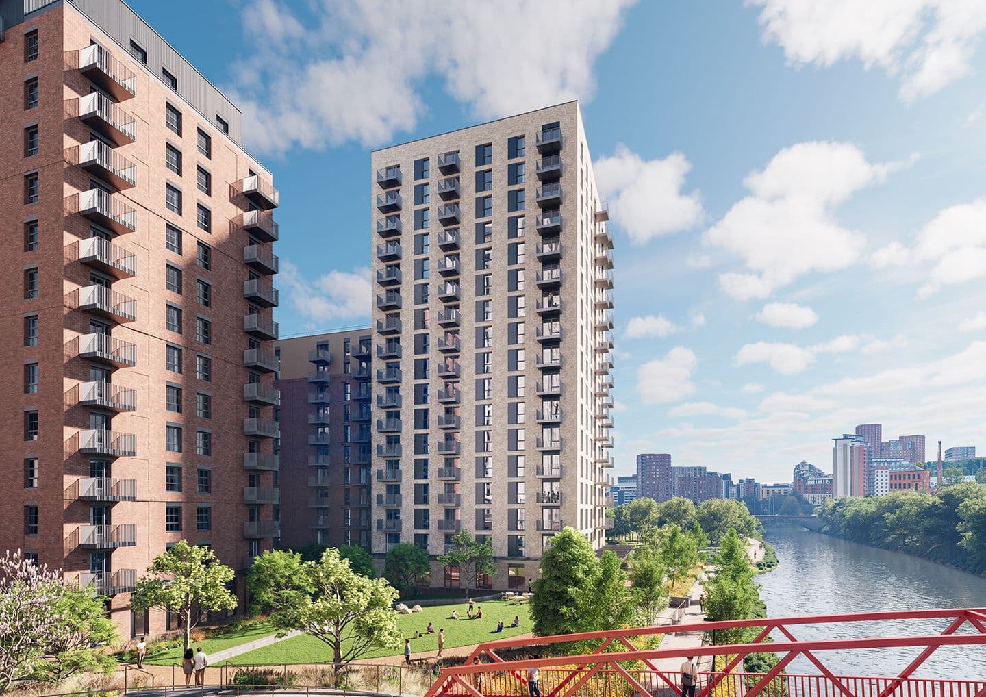 CGI image of the Opal building at Dyecoats, Leeds